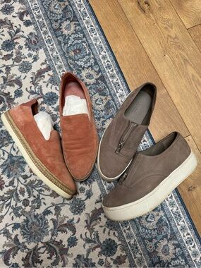 2 pairs Vince Espadrilles platform Slide Sandals Sneakers Shoes Size 7 Casual